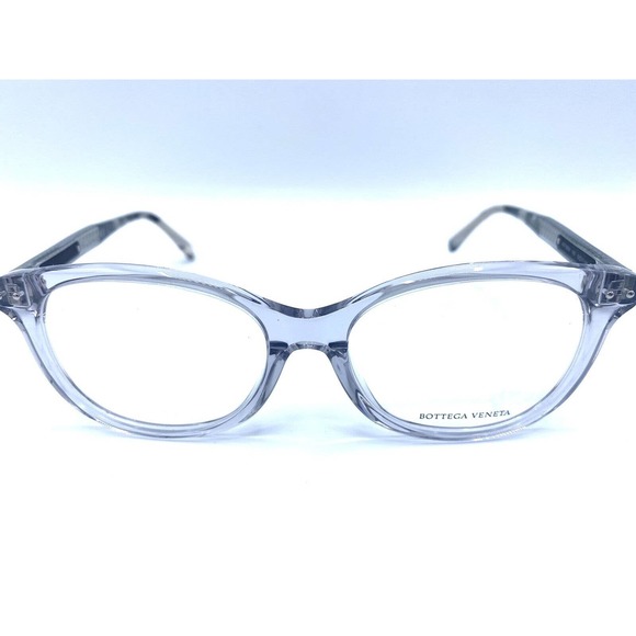 NEW BOTTEGA VENETA BV0129OA 005 Grey Clear EYEGLASSES FRAMES 53-17-145mm - Picture 1 of 5